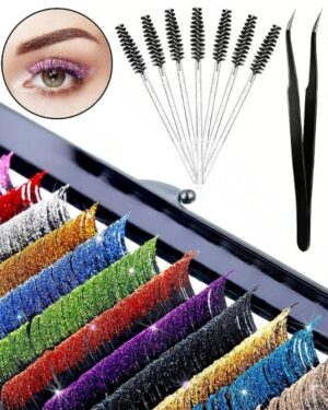 Camellia eyelash extensions glitter lashes 16 lines RL127