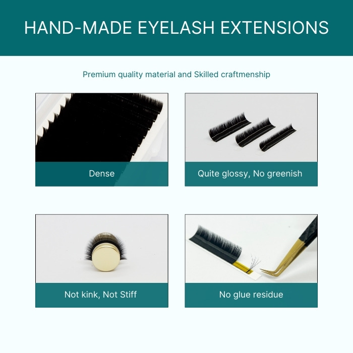 Classic eyelash extensions 16 lines black RL147-1