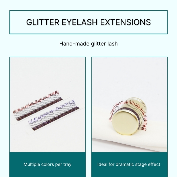 Easy Fan Lash Extensions 16 Lines Glitter Lashes RL012-1